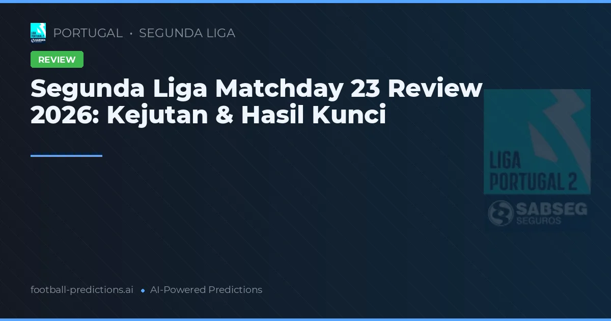 Segunda Liga Matchday 23 Review 2026: Kejutan & Hasil Kunci