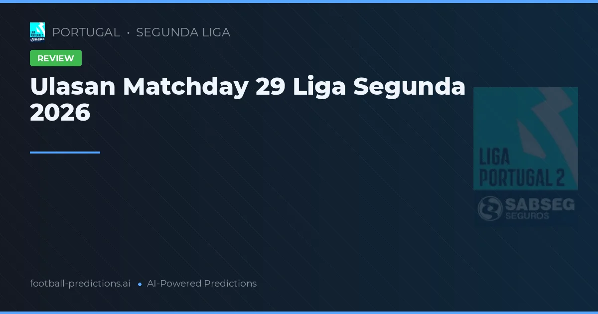 Ulasan Matchday 29 Liga Segunda 2026