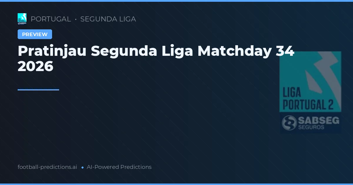 Pratinjau Segunda Liga Matchday 34 2026