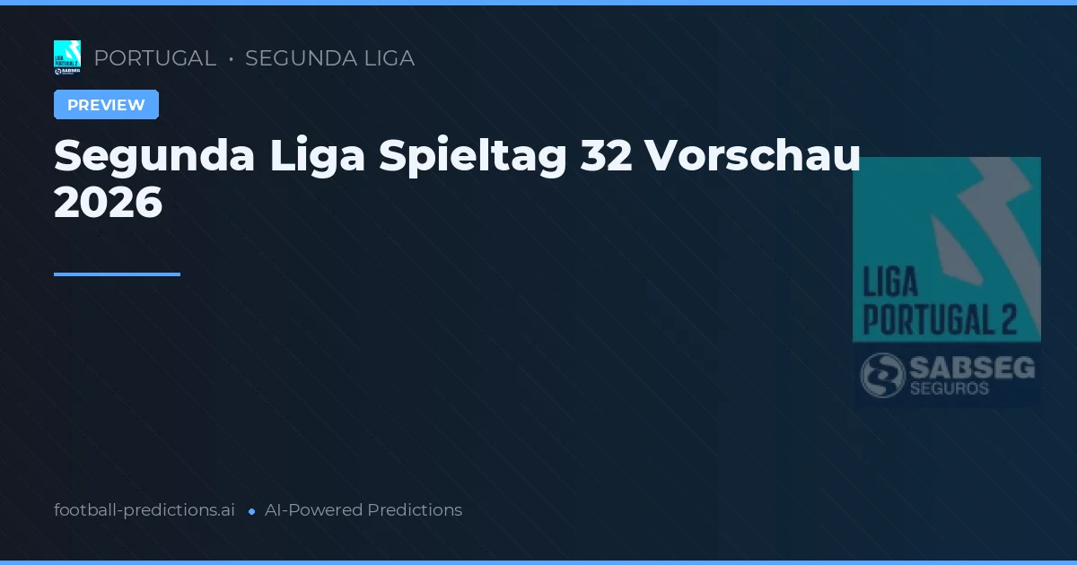 Segunda Liga Spieltag 32 Vorschau 2026