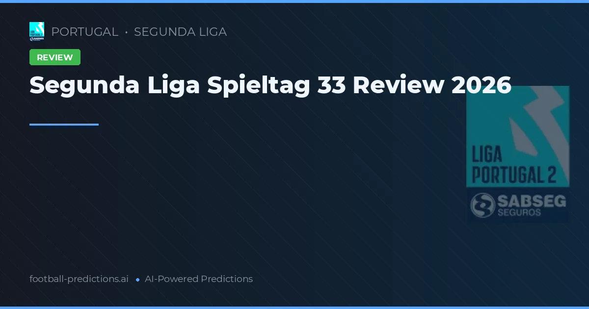 Segunda Liga Spieltag 33 Review 2026