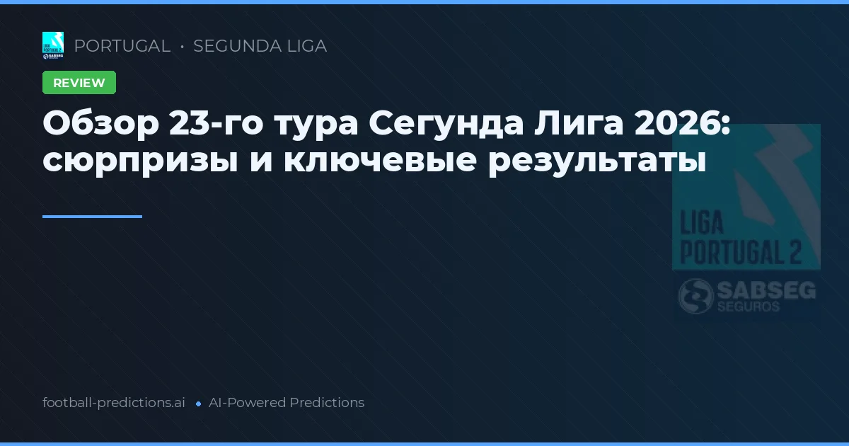 Обзор 23-го тура Сегунда Лига 2026: сюрпризы и ключевые результаты