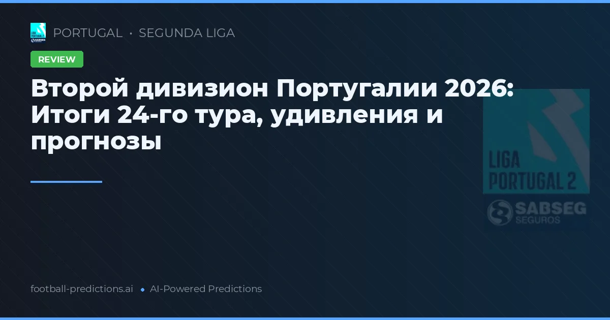 Второй дивизион Португалии 2026: Итоги 24-го тура, удивления и прогнозы
