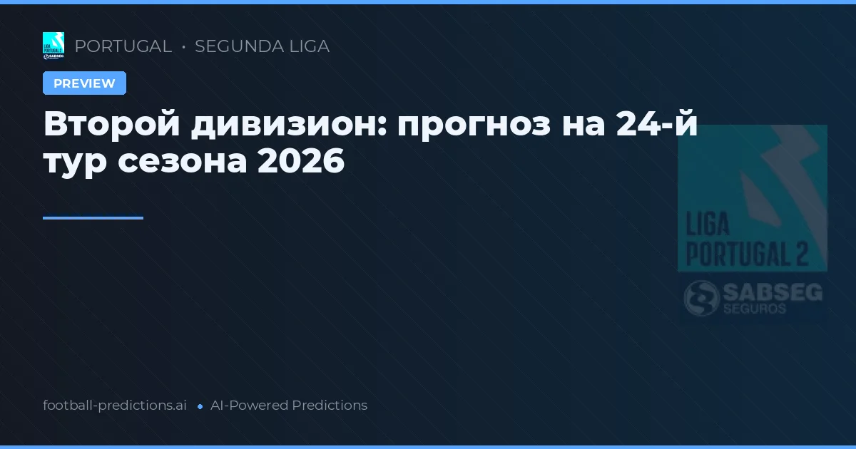 Второй дивизион: прогноз на 24-й тур сезона 2026