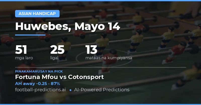 Mga Pinakamahusay na Asian Handicap Picks Para Sa 14 Mayo 2026