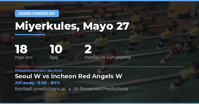 Mga Pinakamahusay na Asian Handicap Tips para sa 27 Mayo 2026