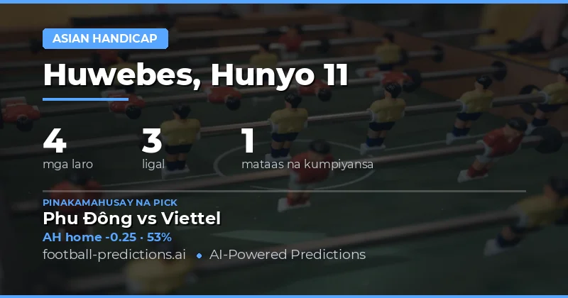 Pinakamahusay na AH Picks para sa 11 Hunyo 2026