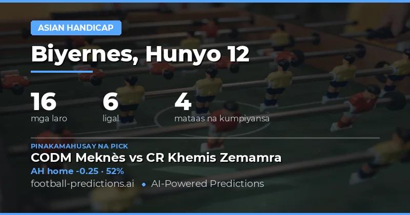 Pinakamahusay na AH Picks para sa 12 Hunyo 2026