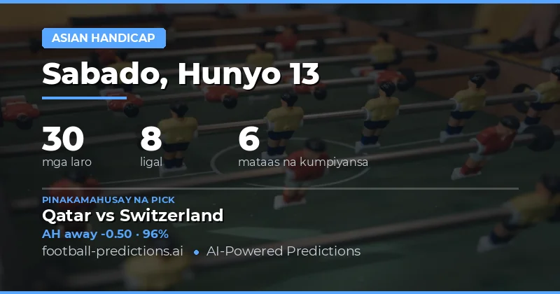Nangungunang AH Picks para sa 13 Hun 2026