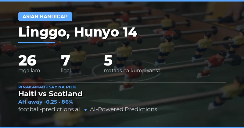 Pinakamahusay na AH Picks para sa 14 Hunyo 2026
