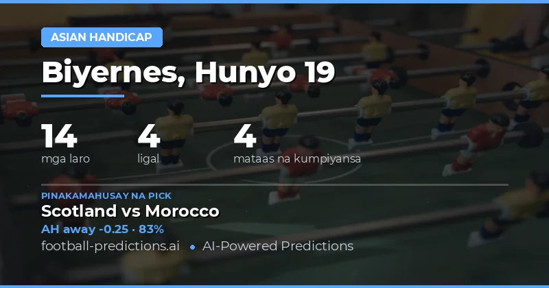 Pinakamahusay na AH Picks para sa 19 Hun 2026