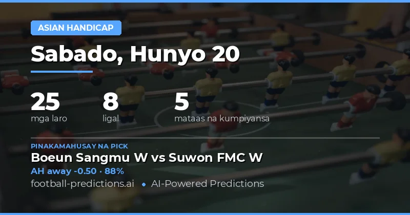 Pinakamahusay na AH Picks para sa 20 Hunyo 2026