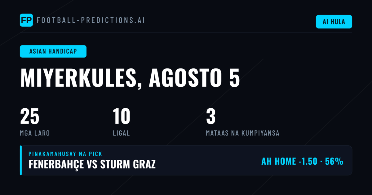 Top AH Picks (5 Ago 2026)