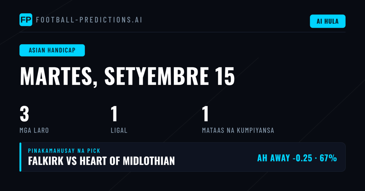 Pinakamahusay na AH Picks (15 Sep 2026)