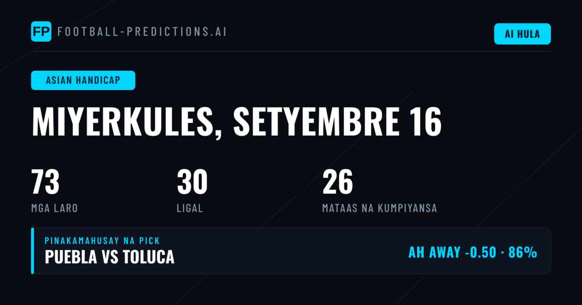 Pinakamahusay na AH Picks para sa 16 Sep 2026