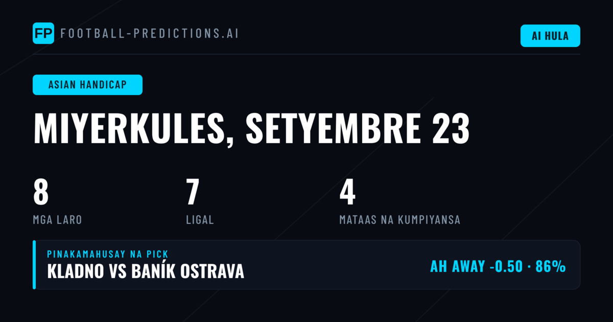 Pinakamahusay na AH Picks para sa 23 Sep 2026