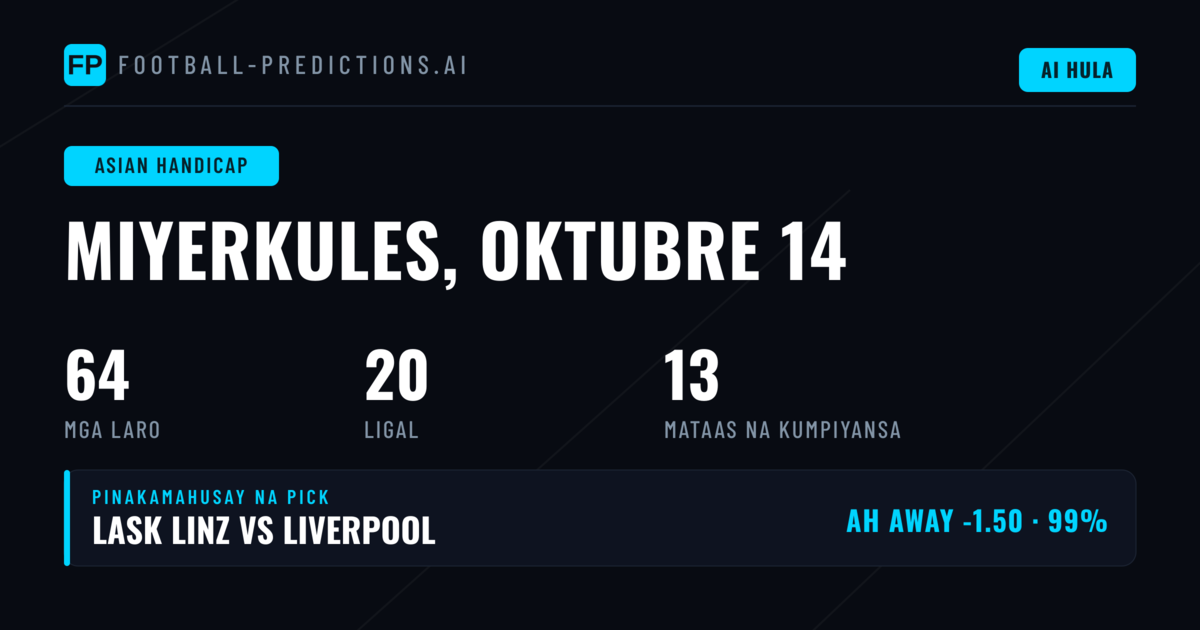 Top AH Picks para sa 14 Oct 2026