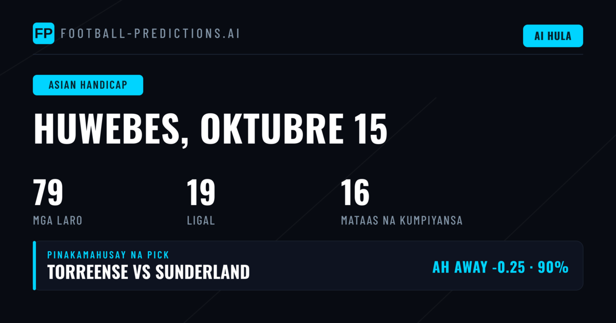 Top AH Picks para sa 15 Oct 2026