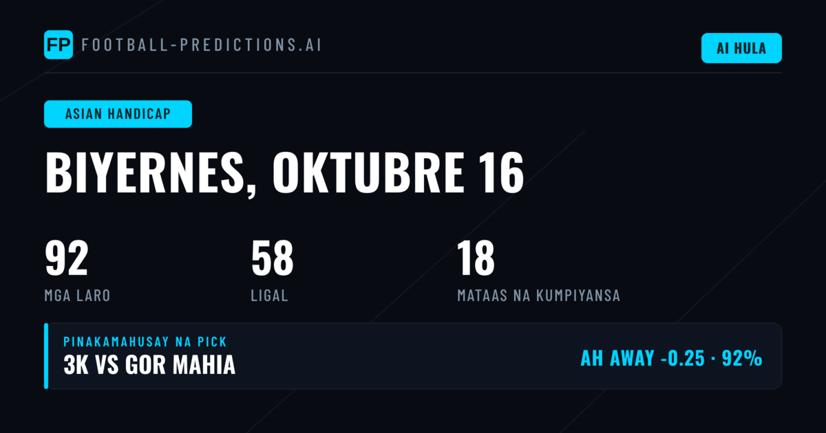 Top AH Picks (16 Oct 2026)