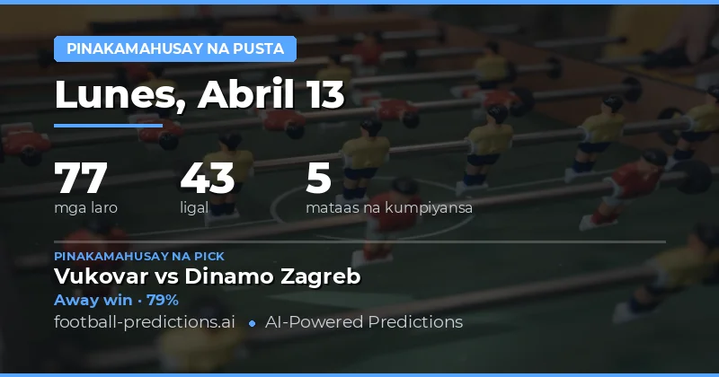 Mga Paborito at Mga Kakaibang Pagkakataon sa 13 Abril 2026