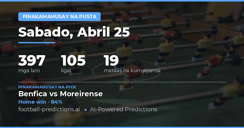 Pinakamagandang Best Value Bets para sa 25 Apr 2026