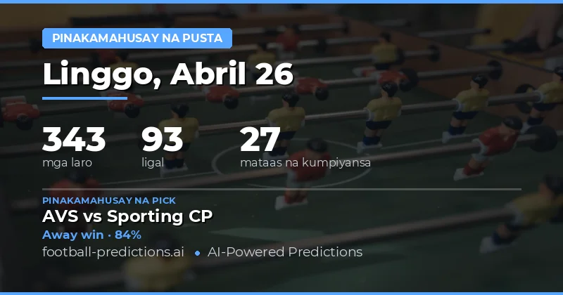 Pinakamagandang Value Bets para sa 26 Apr 2026