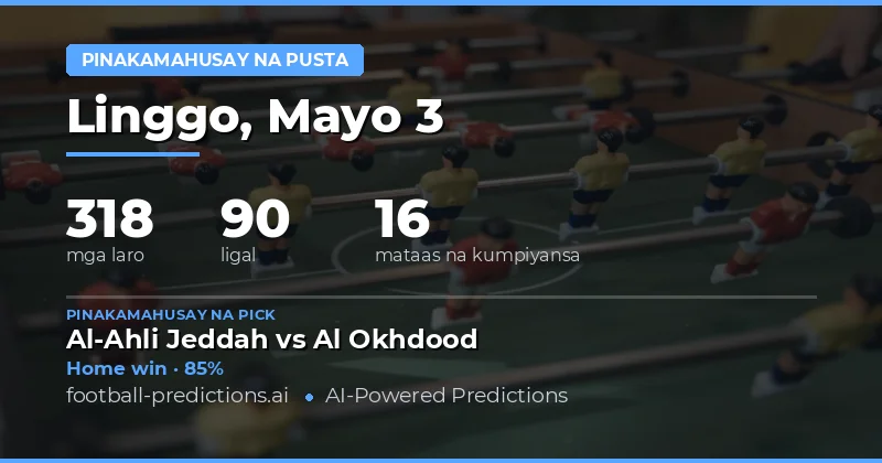 Paghahanda para sa 3 May 2026 Football Betting
