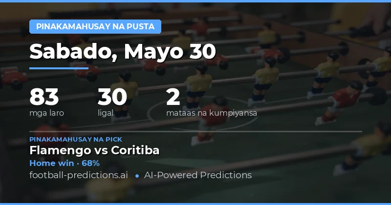 Mga Pinakamahusay na Best Value Bets para sa 30 Mayo 2026