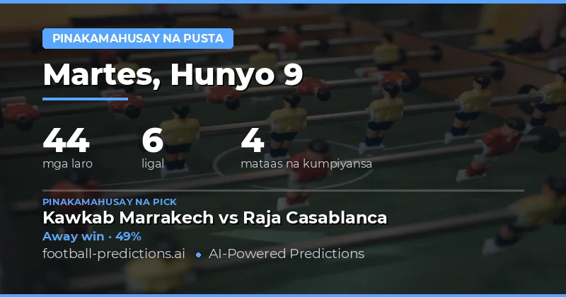 Panimula: Mga Pinakamahusay na Value Bets para sa 9 Hunyo 2026