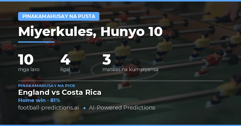 Pinakamahusay na Value Bets Picks para sa 10 Hunyo 2026