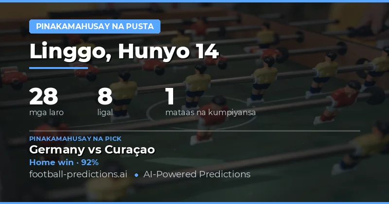 Pinakamahusay na Value Bets Picks para sa 14 Hun 2026