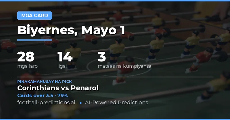 Panimula sa Mga Prediksyon ng Dilaw na Kard para sa 1 Mayo 2026