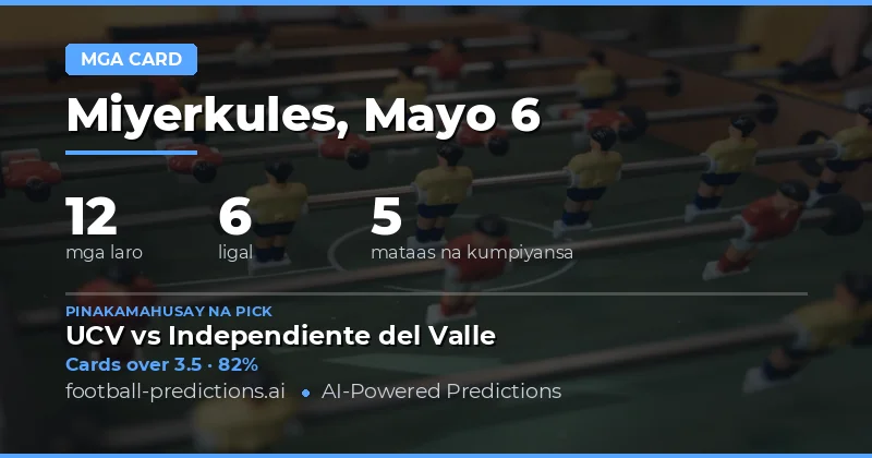 Mga Tip sa Yellow Cards Para sa 6 Mayo 2026