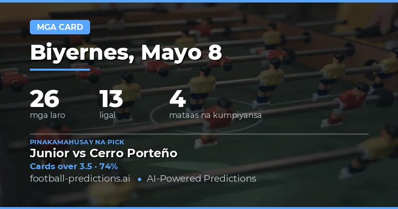 Panimula sa Yellow Cards Predictions