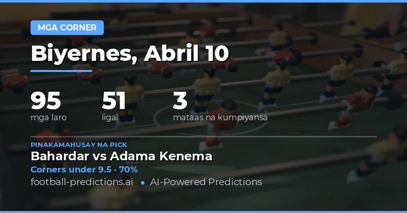 Panimula sa Mga Prediction ng Corners Over/Under