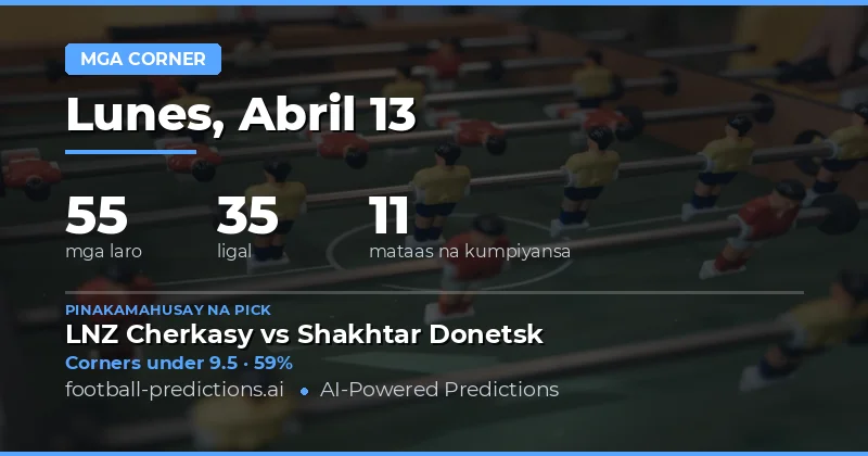 Panimula sa Mga Prediction sa Corners Over/Under