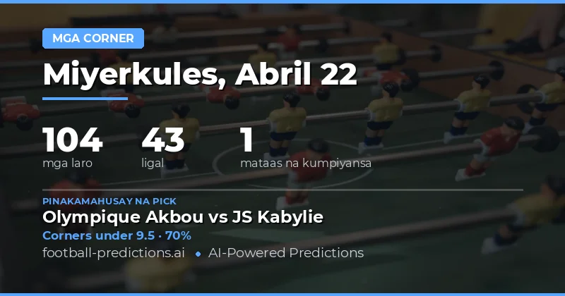 Panimula sa Mga Predictions sa Corners Over/Under