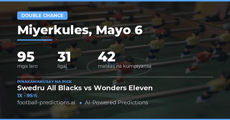 Mga Paghahanda para sa 95 Laro sa Double Chance Betting