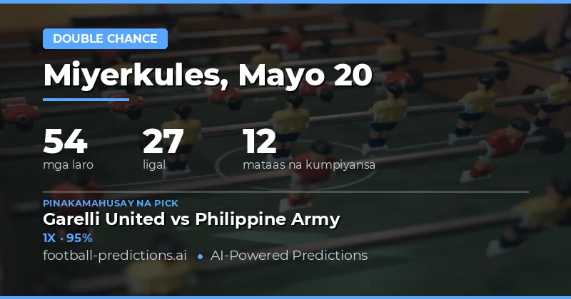 Pangunahing Gabay sa Double Chance Para sa 20 Mayo 2026