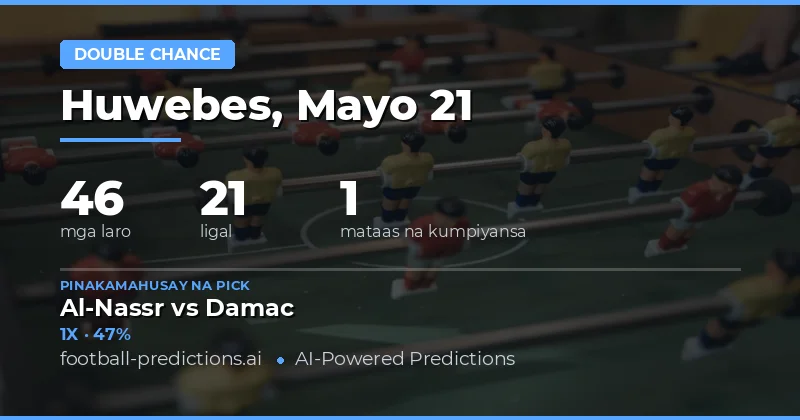 Panimula sa Mga Double Chance Predictions para sa 21 May 2026