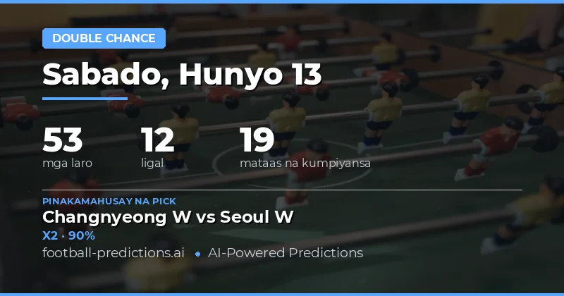 Pinakamahusay na DC Picks para sa 13 Hun 2026