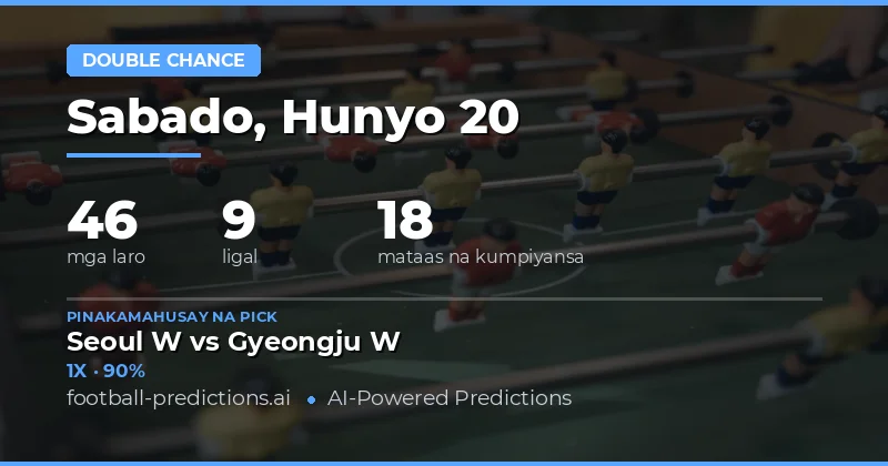 Pinakamahusay na DC Picks para sa 20 Hun 2026