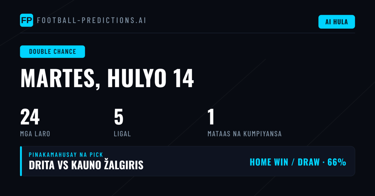 Top DC Picks para sa 14 Jul 2026