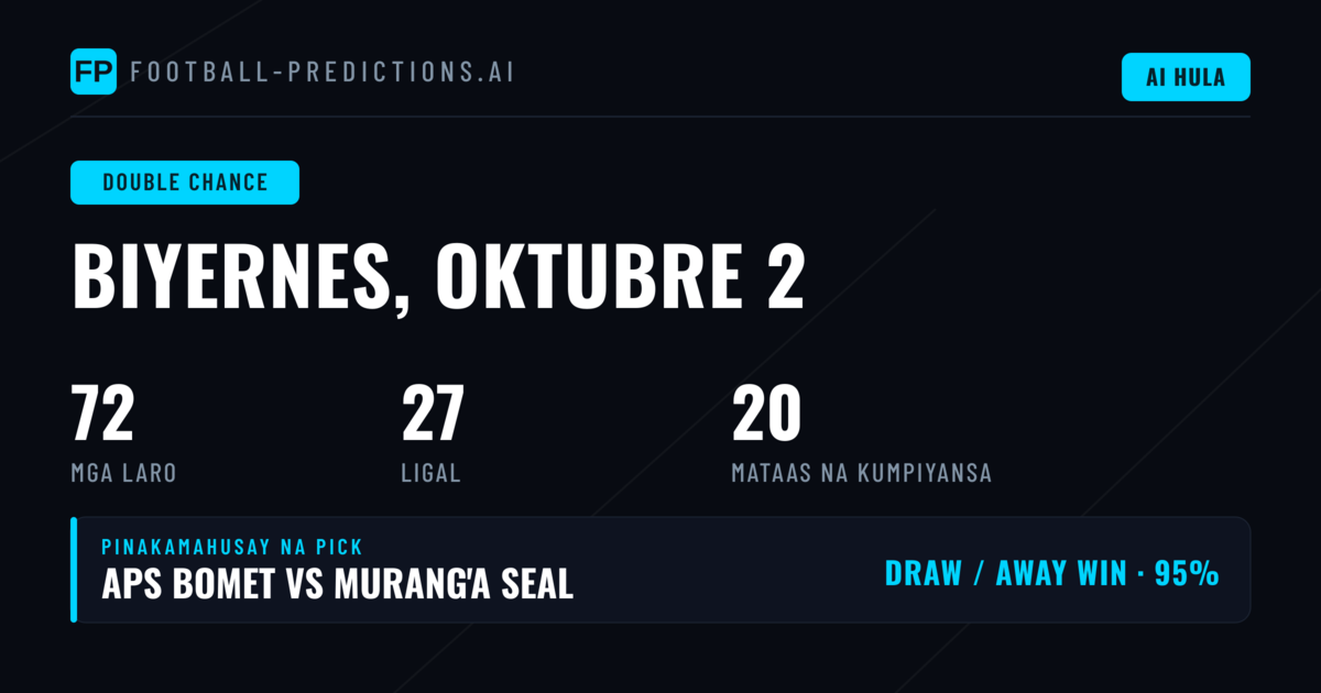 Pinakamahusay na DC Picks para sa 2 Oct 2026