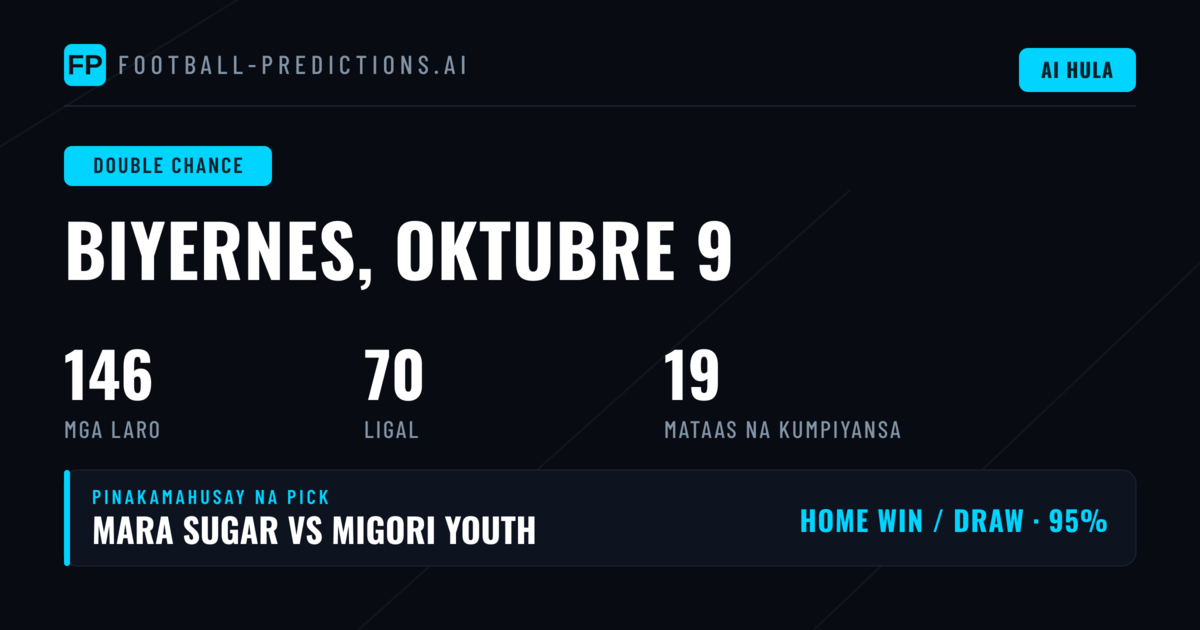 Nangungunang DC Picks para sa 9 Okt 2026