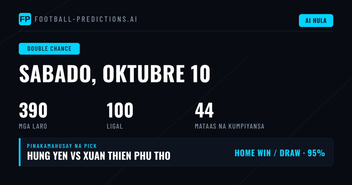 Pinakamahusay na DC Picks para sa 10 Oct 2026