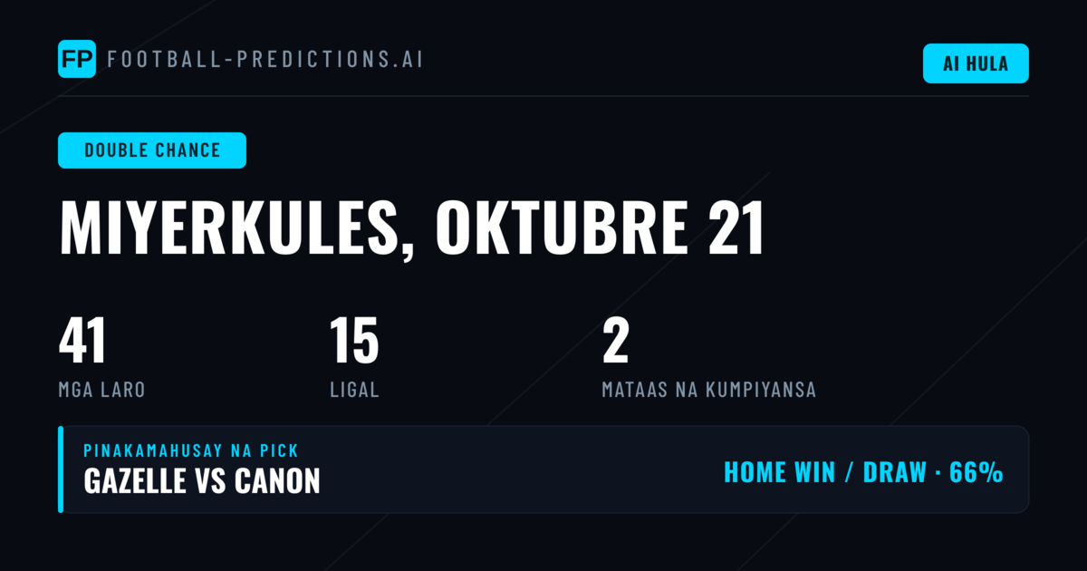 Pinakamahuhusay na DC Picks para sa 21 Oct 2026