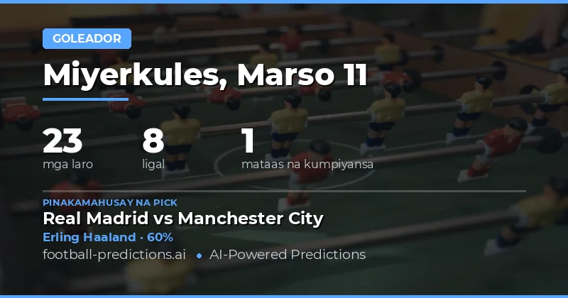 Mga Prediksyon sa Anytime Goalscorer ngayong 11 Marso 2026