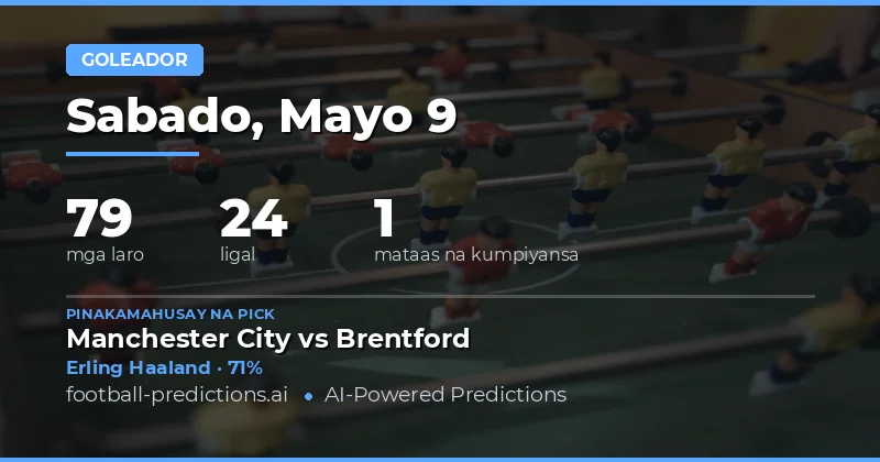 Mga Pinakamainam na Anytime Goalscorer Picks para sa 9 May 2026