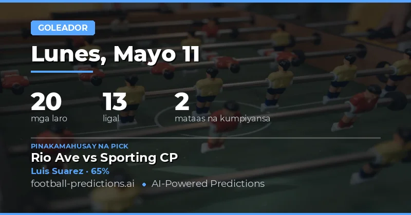 Mga Pinakamahusay na Anytime Goalscorer Predictions para sa 11 Mayo 2026